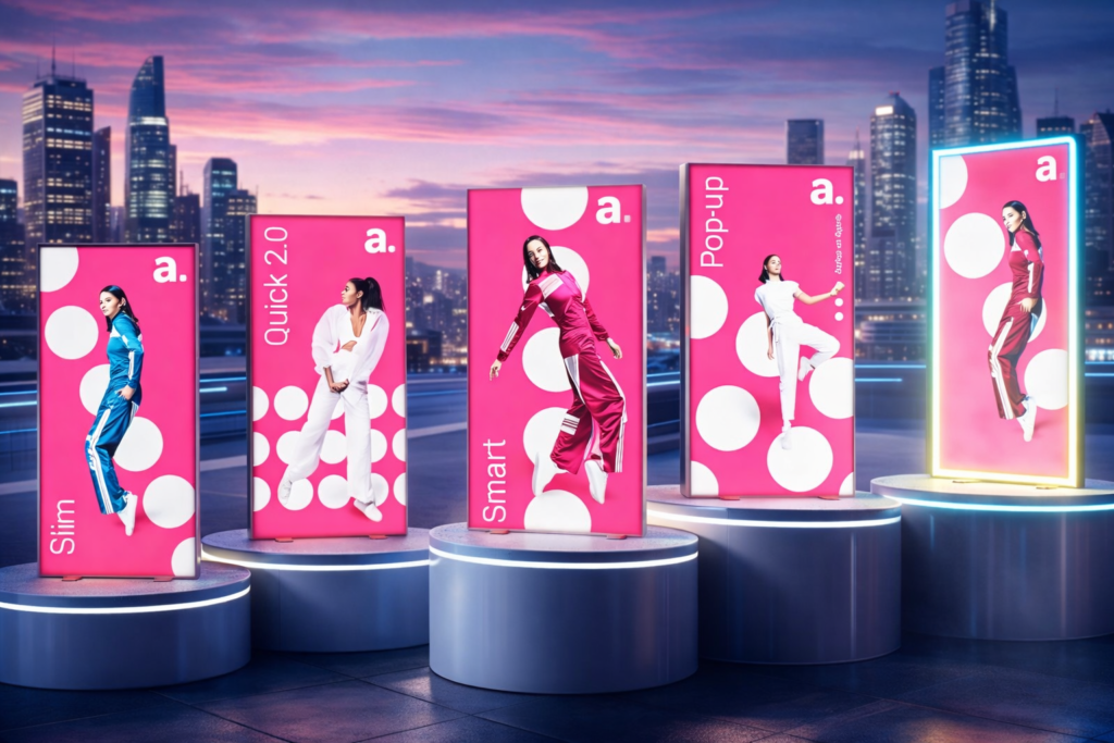 Bilde av våre frittstående lyskasser